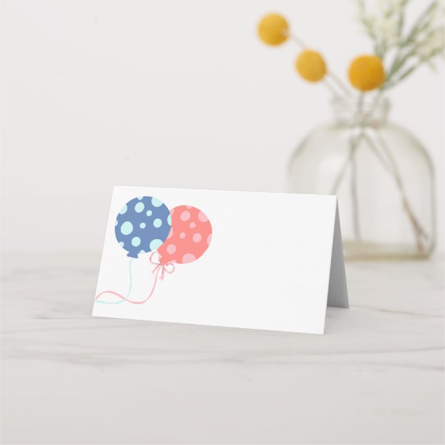 Twins Baby Shower Party Placeringskort (Framsida)