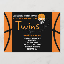 TWINS BASKETBALL Sport Baby Shower-inbjudan Inbjudningar