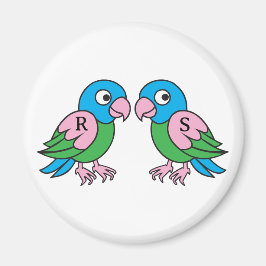 Twins parrot magnet