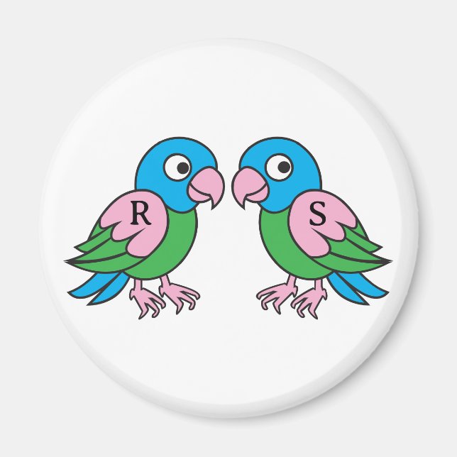 Twins parrot magnet (Framsidan)