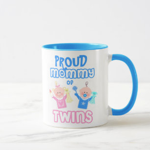 Twins pojke & flicka för mammamors dag tvilling- mugg