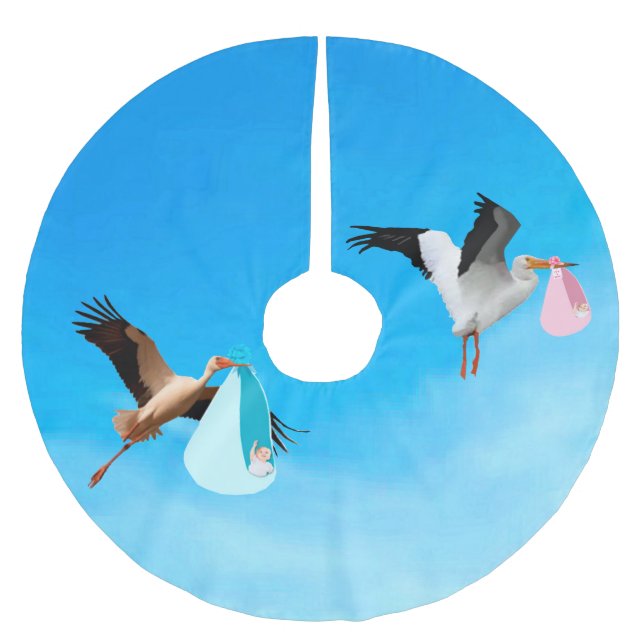 Twins Tree Skirt Julgransmatta Borstad Polyester (Framsidan)