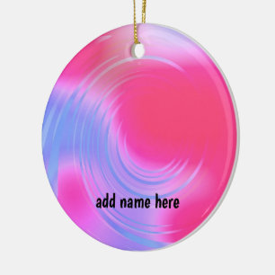 Twirl-design för abstrakt julgransprydnad keramik