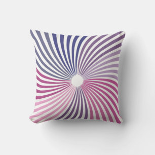 Twirl Geometrisk Abstrakts Rosa Lila Kudde