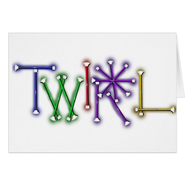 Twirl Hälsningskort (Framsidan Horizontal)