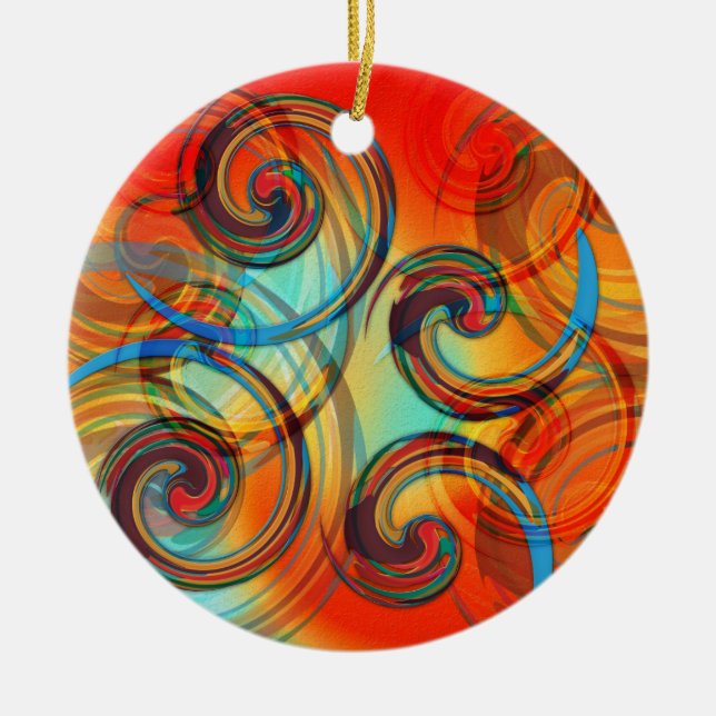 Twirl Julgransprydnad Keramik (Framsidan)