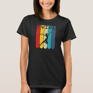 Twirl Retro Linjer Twirler Baton Twirling T Shirt