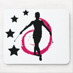 TWIRLEREN VIRVLAR RUNT PINK/BLACK MUSMATTA