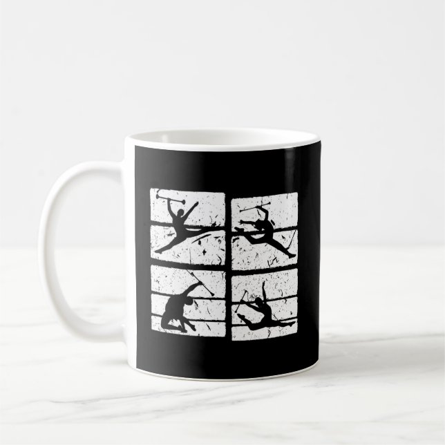 Twirling Batons Dance Twirler Kaffemugg (Vänster)