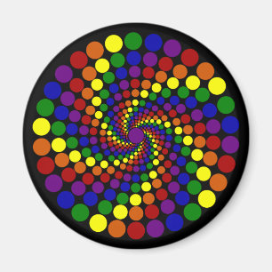 Twirling färg rullar magneten magnet