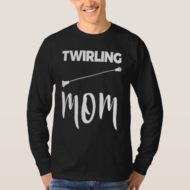 Twirling Mamma Baton Twirling Kvinnor Kärlek T Shirt (Framsida)