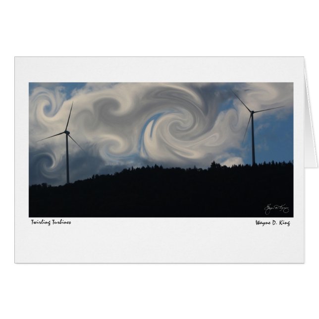 Twirling Turbines Hälsningskort (Framsidan Horizontal)