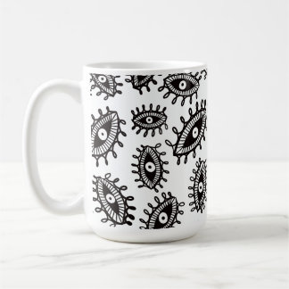 Twirly ögon white kaffemugg