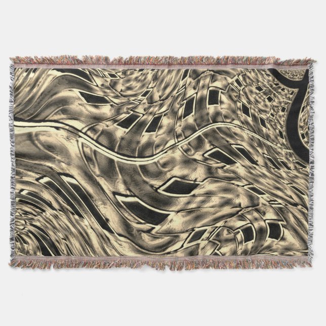 Twist speglade en stark linje beige eller khaki sh filt (Framsidan)