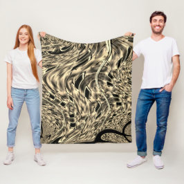 Twist speglade en stark linje beige eller khaki sh fleecefilt