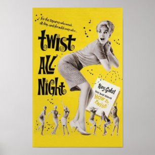 Twista hela natten 60-tals dansfest poster