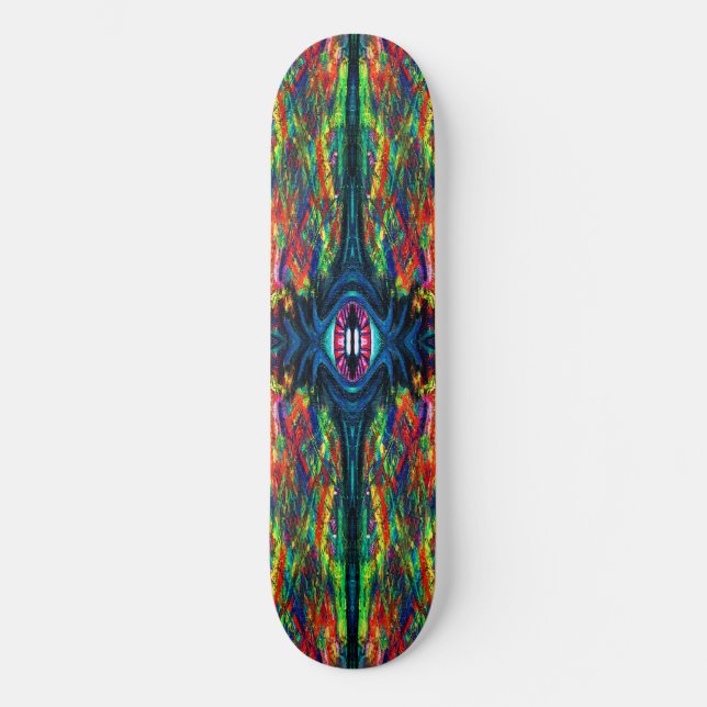 Twistad och Trippig Ögonmålning Skateboard Bräda 20,5 Cm (Framsida)