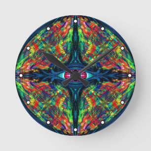 Twisted and Trippy Painting with Dots Rund Klocka