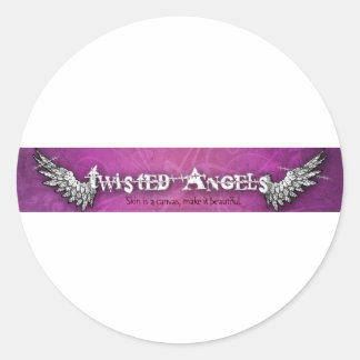 Twisted Änglar logotyp-klistermärken Runt Klistermärke