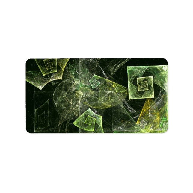 Twisted Balance Abstrakt Art Adressetikett (Framsidan)