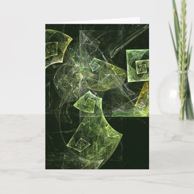 Twisted Balance Abstrakt Art Greeting Card Kort (Framsida)