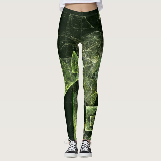 Twisted Balance Abstrakt Art Leggings (Framsida)