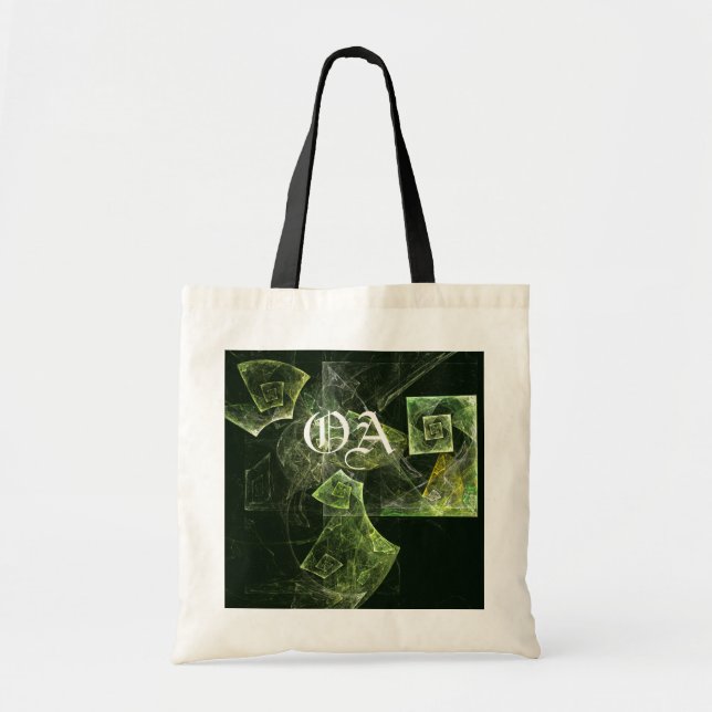 Twisted Balance Abstrakt Art Monogram Bag Tygkasse (Framsidan)