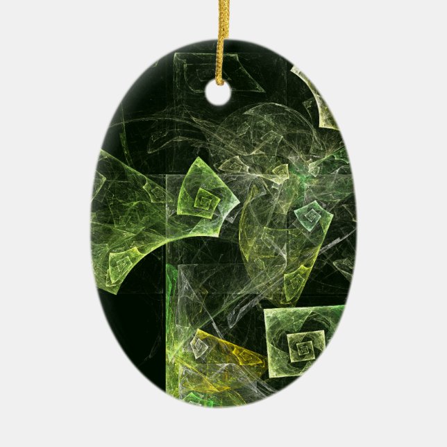 Twisted Balance Abstrakt Art Oval Ornament (Framsidan)