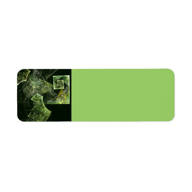 Twisted Balance Abstrakt Art Returadress Etikett (Framsidan)