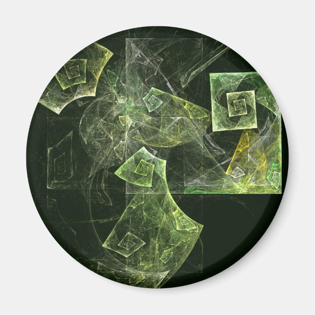 Twisted Balance Abstrakt Art Round Magnet (Framsidan)