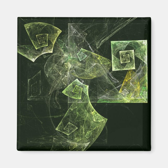 Twisted Balance Abstrakt Art Square Magnet (Framsidan)