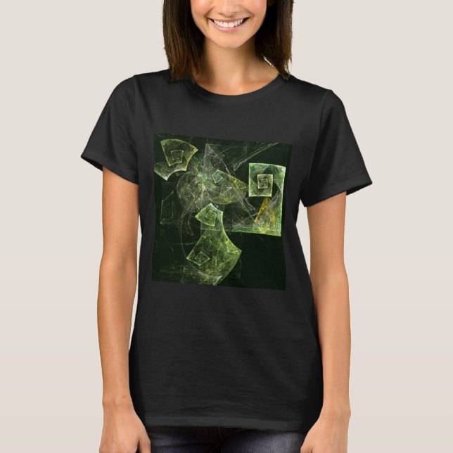 Twisted Balance Abstrakt Art T-shirt (Framsida)