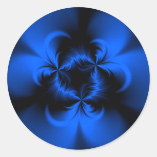 Twisted Blue Runt Klistermärke
