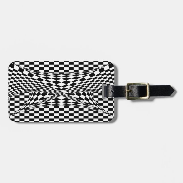 Twisted Checkerss by Kenneth Yoncich Bagagebricka (Horisontell Framsida)