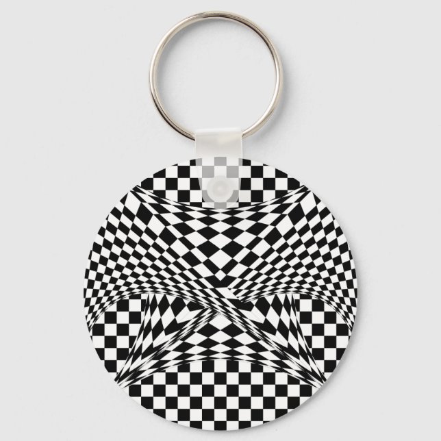 Twisted Checkerss by Kenneth Yoncich Nyckelring (Framsida)