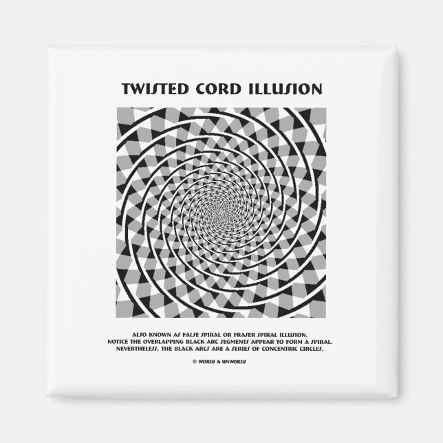 Twisted Cord Illusion (False Spiral) Magnet (Framsidan)