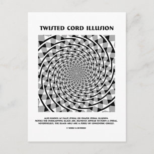 Twisted Cord Illusion (False Spiral) Vykort