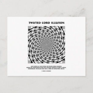 Twisted Cord Illusion (False Spiral) Vykort