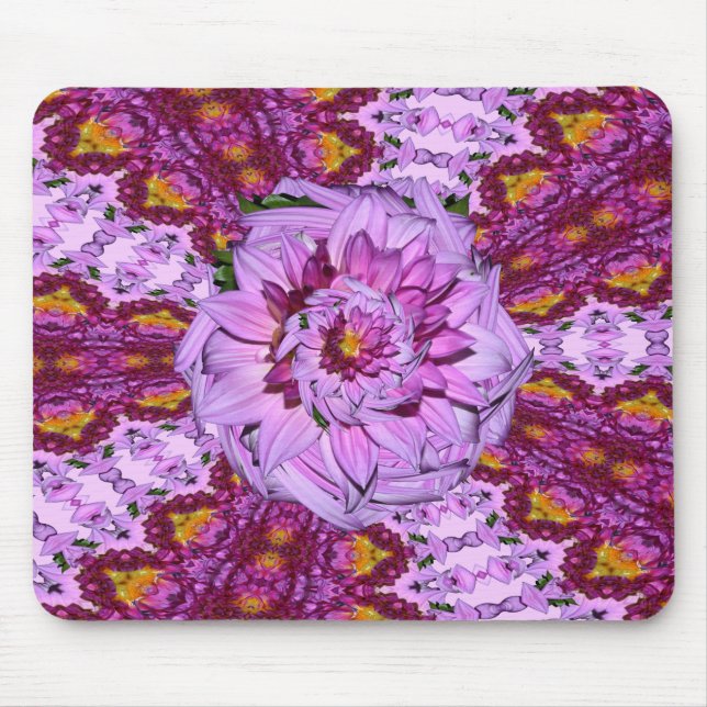 Twisted Dahlia Flower MOUSE PAD Musmatta (Framsidan)