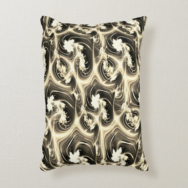 Twisted fractal relation av ljusbeige streck prydnadskudde (Framsidan(Vertikal))