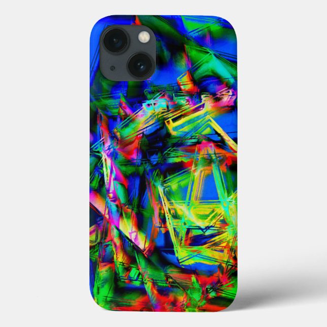 Twisted-fyrkanter med grönt färgstarka "brushstrok (Baksida)