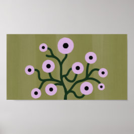 Twisted Grenar Flowers Wall Art Poster