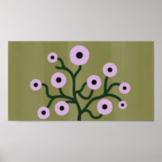 Twisted Grenar Flowers Wall Art Poster