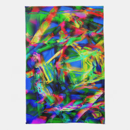 Twisted grönt färgad-fyrkanter, felaktiga penseldr kökshandduk