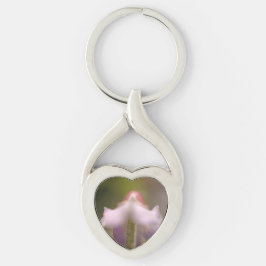 Twisted Heart Metall Keychain Silverfärgad Nyckelring