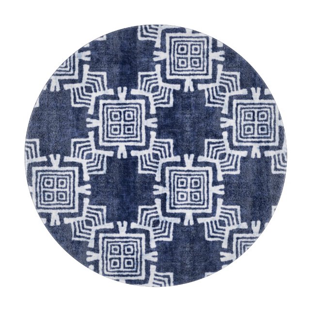 Twisted indigo checkad texturerad bakgrund. (Framsidan)
