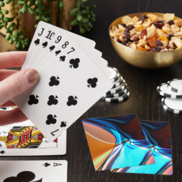 Twisted kurvor i smekelblått och akrylblått orange casinokort