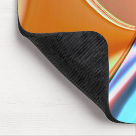 Twisted kurvor i smekelblått och akrylblått orange musmatta