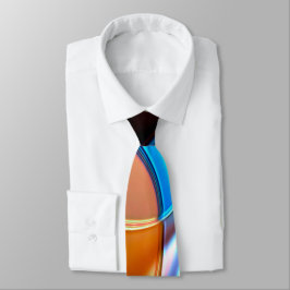 Twisted kurvor i smekelblått och akrylblått orange slips