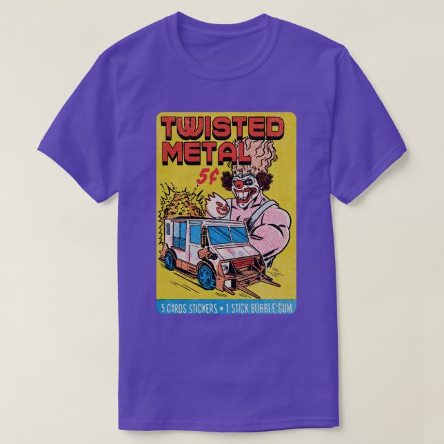 Twisted Metall Bubble Gum Card fläkt art T Shirt (Design framsida)
